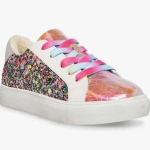 STEVE MADDEN JRize Sequin Low Top Sneaker in Multi size 2 medium kids